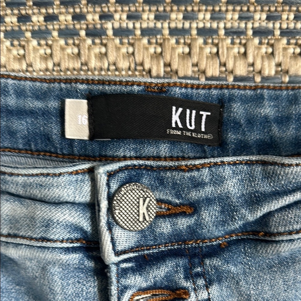 Kut from the Kloth Rachael High Rise Mom Jean Fab Ab Size 16 - Picture 2 of 14